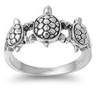 Sterling Silver Baby Turtle Ring 894
