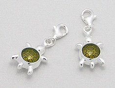 Sterling Silver Turtle Clip on Charm 214