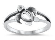 Sterling Silver Sea Turtle Ring SIR724