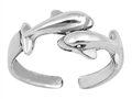 Sterling Silver Five Dolphins Toe Ring SITR6950