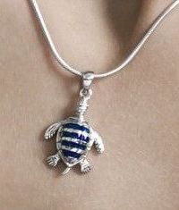 sterling silver sea turtle necklace