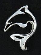 designer sterling silver dolphin pendant