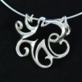 Sterling Silver Octopus Pendant