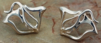 Sterling Silver Stingray Earrings