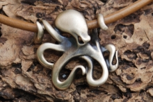 Bronze Pendant Octopus Necklace