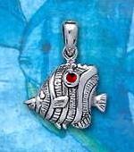 Sterling Silver Butterfly Fish Pendant DP 3226