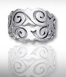 Sterling Silver Celtic Wave Ring DWR 424