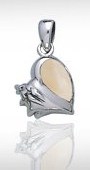 Mother of Pearl Sterling Silver Conch Shell Pendant DP 5124