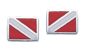 Sterling Silver Dive Flag Post Earrings DFE 523