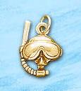 Dive Mask Charm SDC 753 in gold