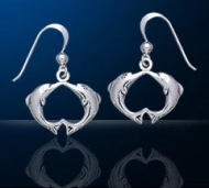 dolphin sterling silver earrings