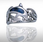 dolphin sterling silver ring DSDR 7184