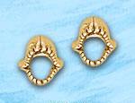 shark jaws post earrings DE 8119 in gold