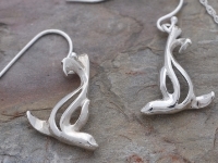 Flow Art Sterling Silver Seal Earrings