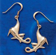 Manta Ray Earrings DE 8201 in gold