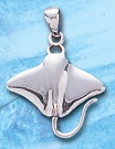 Sterling Silver Manta Ray pendant DP 3815