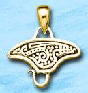 manta ray pendant DP 2823 in gold