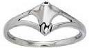sterling silver manta ray ring