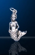 sterling silver mermaid charm DC 960