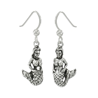 Sterling Silver Mermaid Earrings DE 996