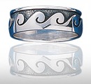 Sterling Silver Ocean Wave Ring DWR 155