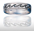 Sterling Silver Ocean Wave Ring DWR 351