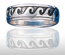 Sterling Silver Ocean Wave Ring DWR 503