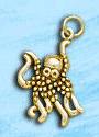 Octopus Charm DC 670 in gold