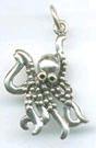 Sterling Silver Octopus Charm DC 670
