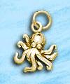 octopus charm DC 975 in gold