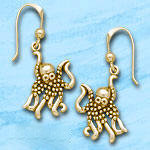 Octopus Earrings DE 8233 in gold