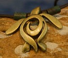 brass artistic sea turtle necklace
