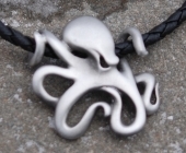 pewter artistic octopus necklace