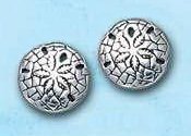 Sterling Silver Sand Dollar Post Earrings DE 3258