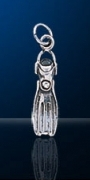 Sterling Silver Scuba Dive Fin Charm SDC 616