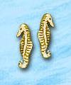 sea horse post earring DE 641 in gold