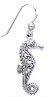 Celtic Sterling Silver Seahorse Earrings DE 303