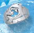 sterling silver shark ring DFR 3183