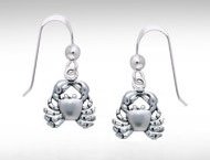 Sterling Silver Crab Earrings DE 738