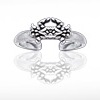 Sterling Silver Crab Toe Ring Dtoe 2372