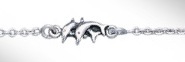 sterling silver two dolphin bracelet DB 743