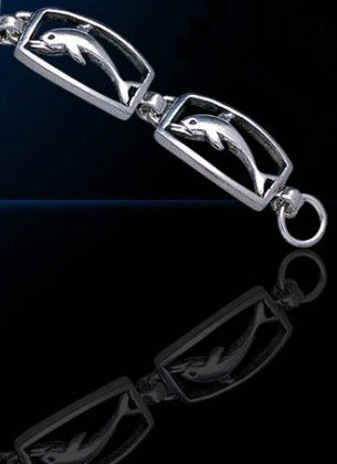 sterling silver dolphin bracelet