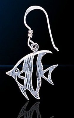 sterling silver fish earring