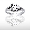 Sterling Silver Fish Toe Ring Dtoe 8371