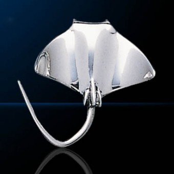 sterling silver manta ray pendant