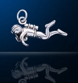 Sterling Silver Scuba Diver Charm SDC 322