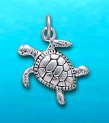 Sterling Silver Sea Turtle Charm DC 743