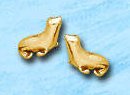 Seal Post Earrings DE 2119 in gold