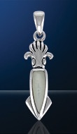 Sterling Silver Squid Pendant DP 6836