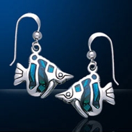 Sterling Silver Tropical Fish Earrings DE 8244